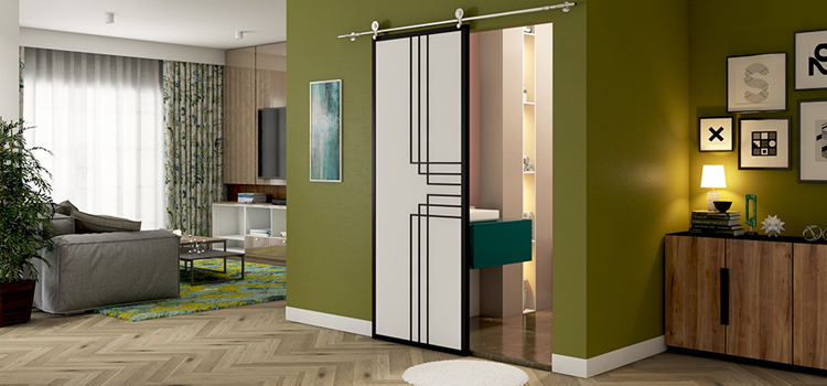 sliding bathroom door installation in Tamalpais-Homestead Valley
